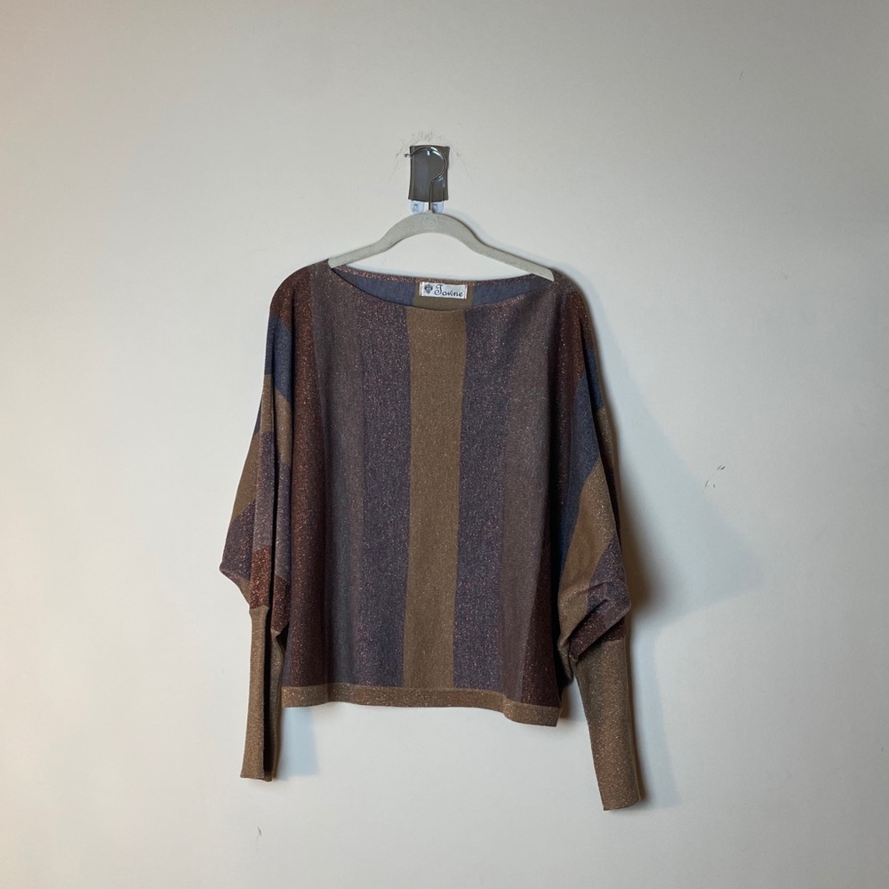 Towne Metallic Off The Shoulder Top
